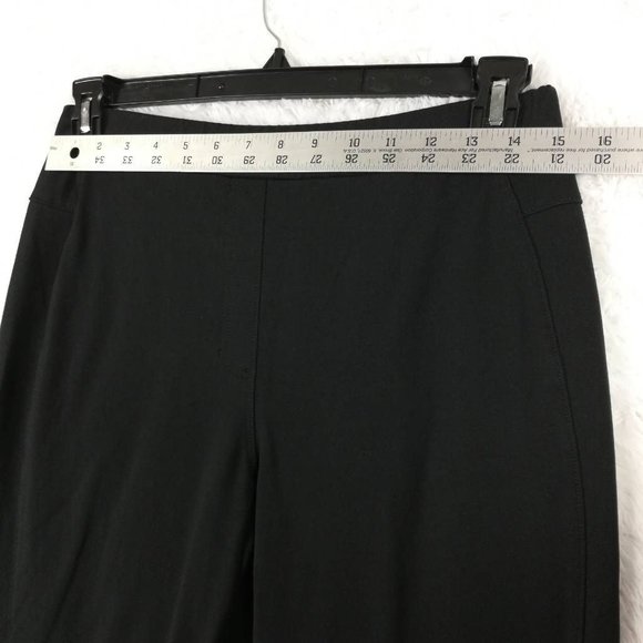 Susan Graver Womens Pants Straight Leg Black High Rise Pull On Flat Front S - Picture 4 of 12